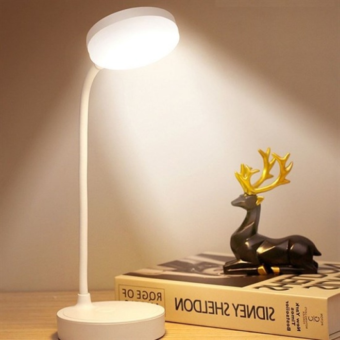 Yuvarlak Usbli Dokunmatik 3 Kademeli 360 Derece  Özel Göz Korumalı Led Lityum Masa Lambası (4915) Go-53-vice/(1395)