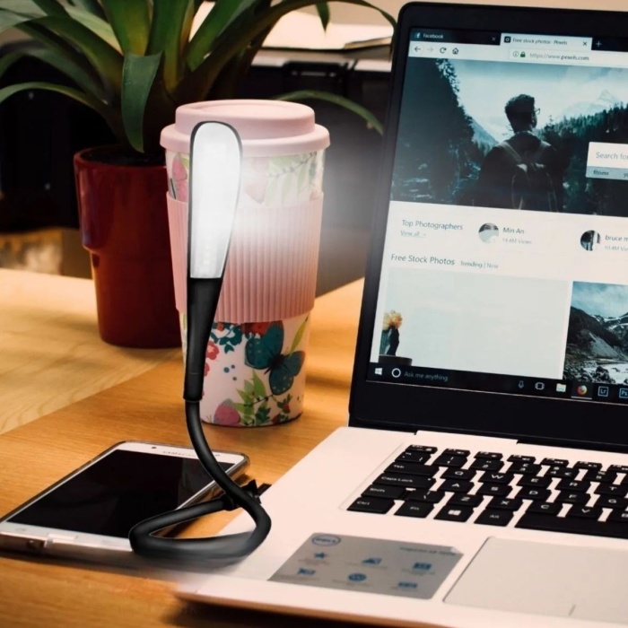 Usb Girişli 14 Ledli 3 Kademeli Dokunmatik Masa/kitap Okuma Lambası Ledi Siyah (4915) Go-53-vice/(1395)