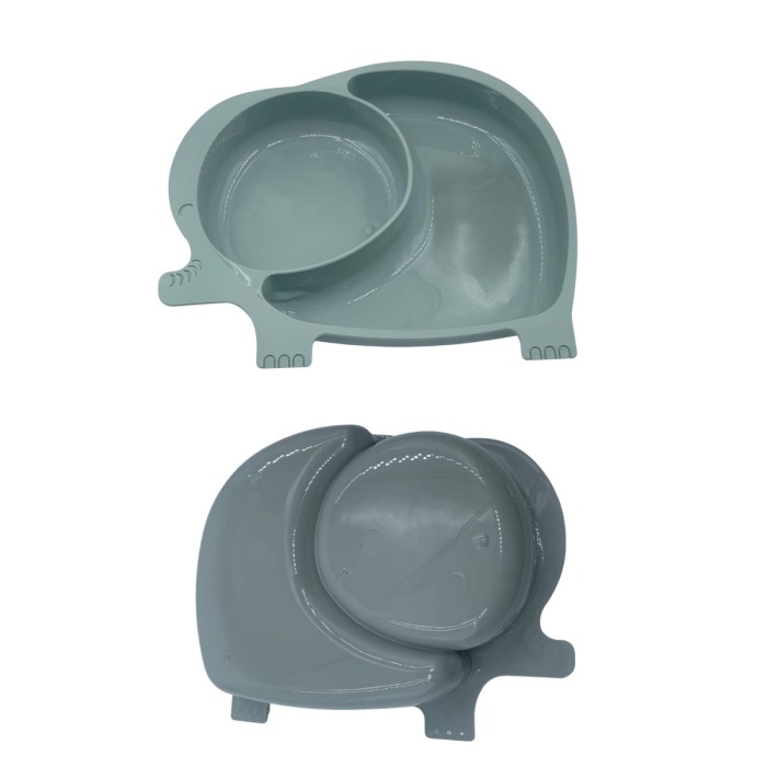 Bebek Ve Çocuk İçin Sevimli Fil Model Desenli Yemek Bebek Mama Kabı Bölmeli Tabak (4915) Go-53-vice/(1395)