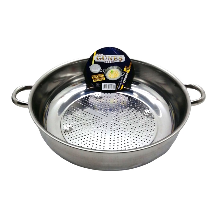 No-3 - 30cm Basık Süzek Metal Süzgeç (4915) Go-53-vice/(1395)
