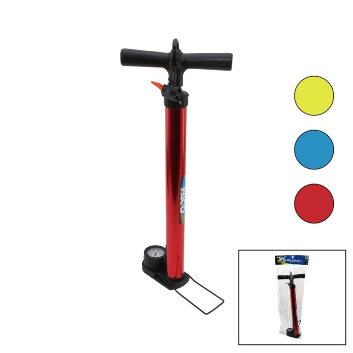 Saatli İran El Pompası Metal Gövde Plastik Kol - Altlık 55 Cm Top - Bisiklet - Motor (4915) Go-53-vice/(1395)