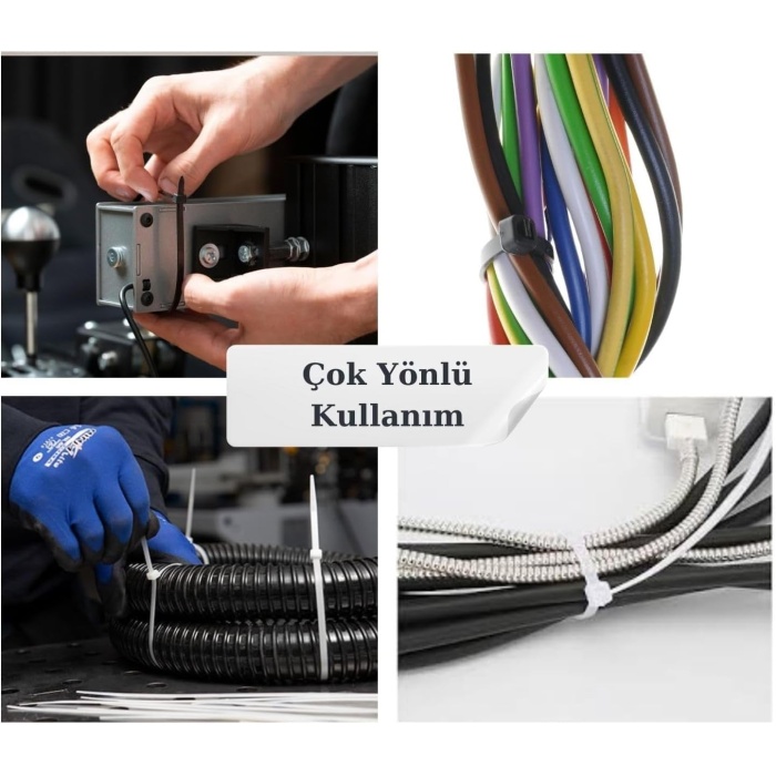 25pcs   Beyaz   3.6x250mm  Plastik Cırt Kelepçe (4915) Go-53-vice/(1395)