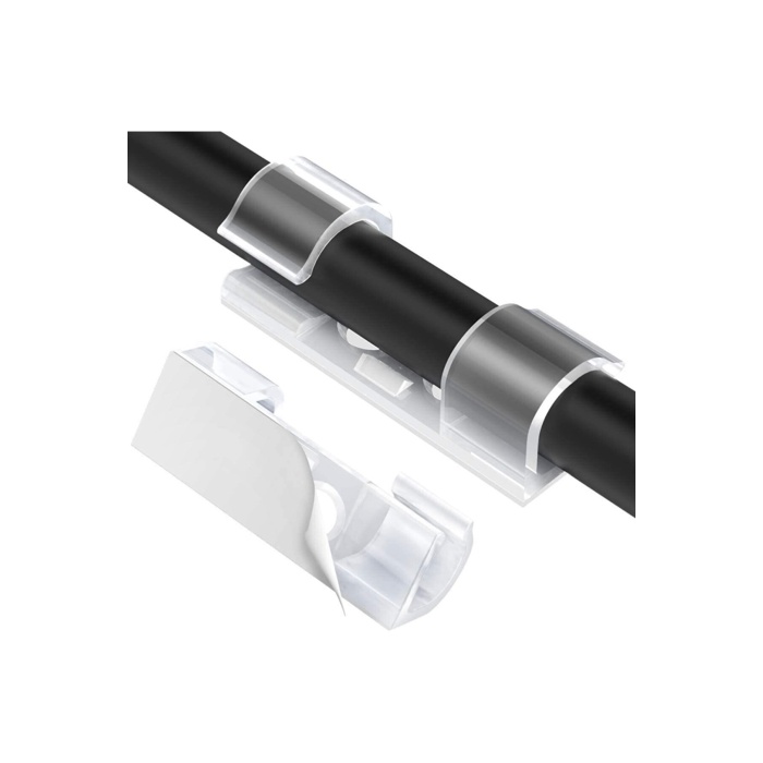 Kablo Sabitleyici Klipsler 20 Adet Kablo Düzenleyici Duvar Fayans Cam Kablo Tutucu Yapışkanlı Klips (4915) Go-53-vice/(1395)