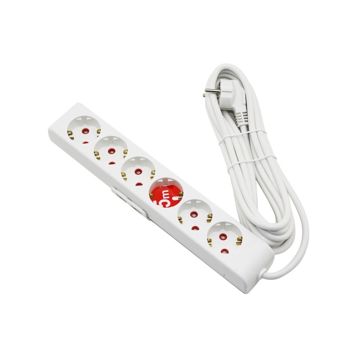 Rı-tech  6lı - 5mt  Uzatma Kablo - Topraklı Grup Priz  001 175 610002 05 00 (4915) Go-53-vice/(1395)