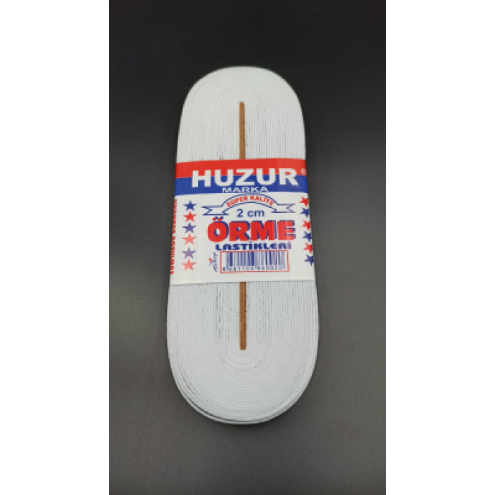 Beyaz - 2cm Paça Lastik Yassı Geniş 10mt (4915) Go-53-vice/(1395)