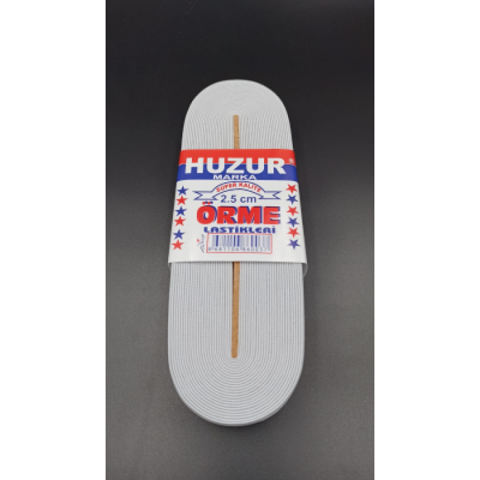 Beyaz - 2.5cm Paça Lastik Geniş 10mt. (4915) Go-53-vice/(1395)