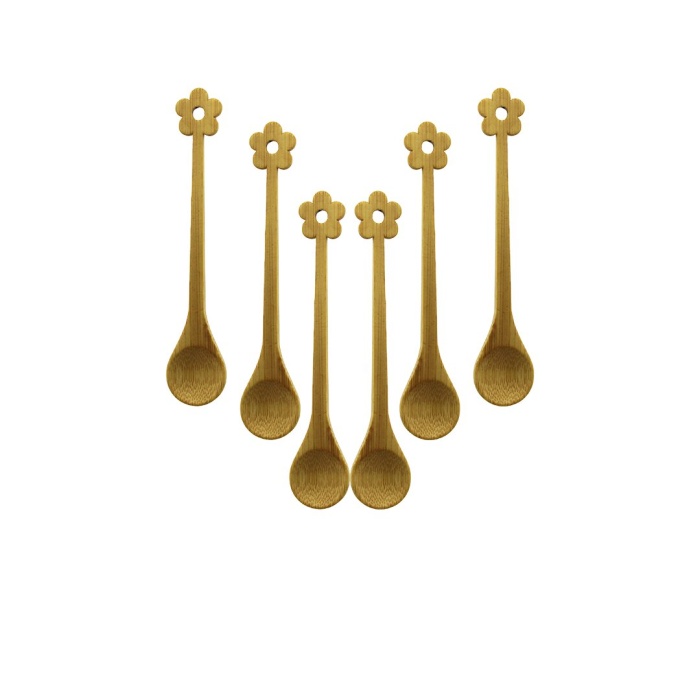 6 Pcs   Mini   Bambu Ahşap Kaşık   14.5cm (4915) Go-53-vice/(1395)
