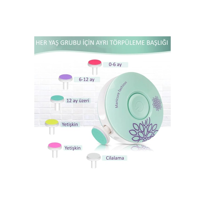 6 Başlıklı Pilli Tırnak Törpüsü ( Bebekler Kullanılabilir )  (4915) Go-53-vice/(1395)