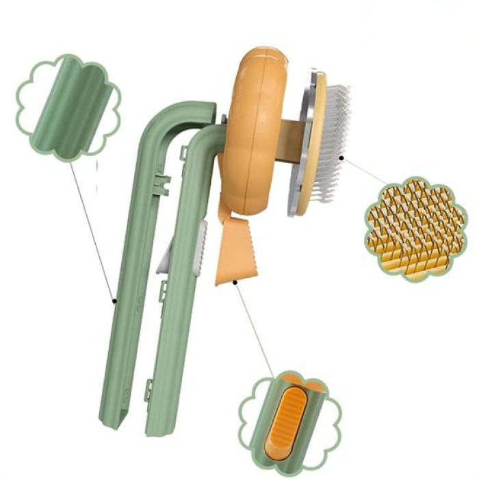 Plastik Yeşil Evcil Hayvan Bakım  Pet Fırçası Çok Amaçlı Pet Fırçası Yeşil (4915) Go-53-vice/(1395)