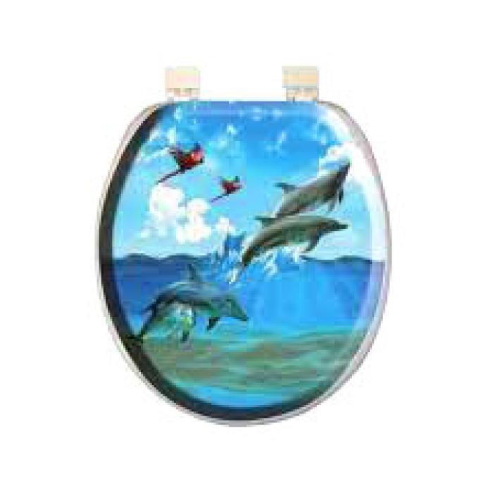 Desenli Yumuşak Klozet Kapak Büyük Puf 42x41cm (4915) Go-53-vice/(1395)