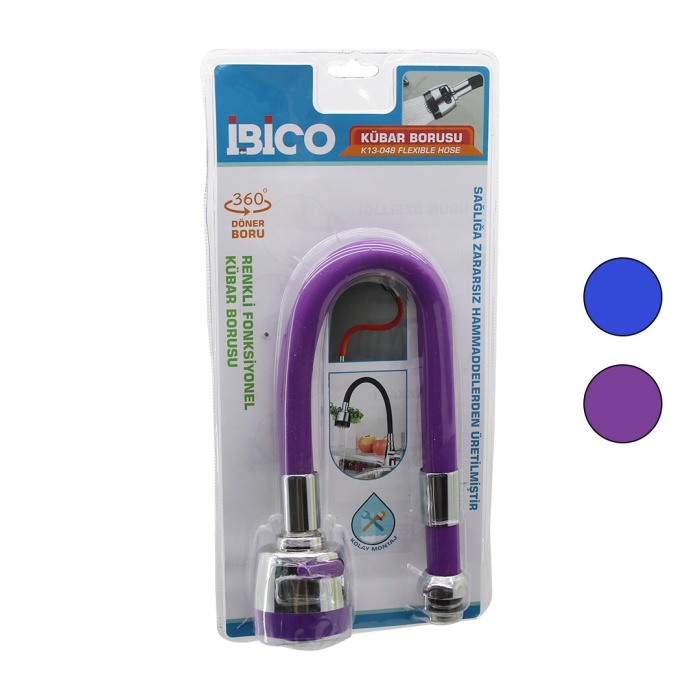 Metal - Renkli Silikon Kaplı Kubar - Batarya Borusu Topaç Başlık= Kademeli 360 Derece Yaylı Vakumlu Ambalaj (4915) Go-53-vice/(1395)