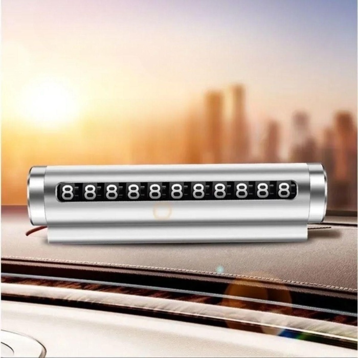 Alüminyum Kasa Gri Renk Çevirmeli Araç Içi Telefon Numaratörü Park Oto Numaratörü (4915) Go-53-vice/(1395)