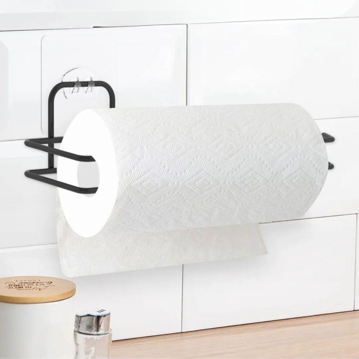 Kendiliğinden Yapışkanlı Krom Paslanmaz Metal Havlu Kağıtlık Aparatı (4915) Go-53-vice/(1395)