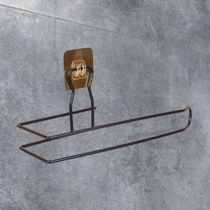 Kendiliğinden Yapışkanlı Krom Paslanmaz Metal Havlu Kağıtlık Aparatı (4915) Go-53-vice/(1395)