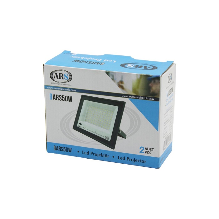 2pcs 50w  Led Projektör  15x11.5cm Aydınlatma Açısı: 120 Derece 50.000 Saat Ömür Model-ars50w (4915) Go-53-vice/(1395)