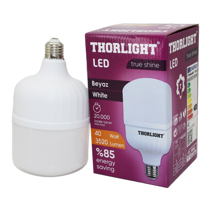 Thorlıght 40w E27 Torch T-shape Beyaz Led Ampul T-40b (4915) Go-53-vice/(1395)