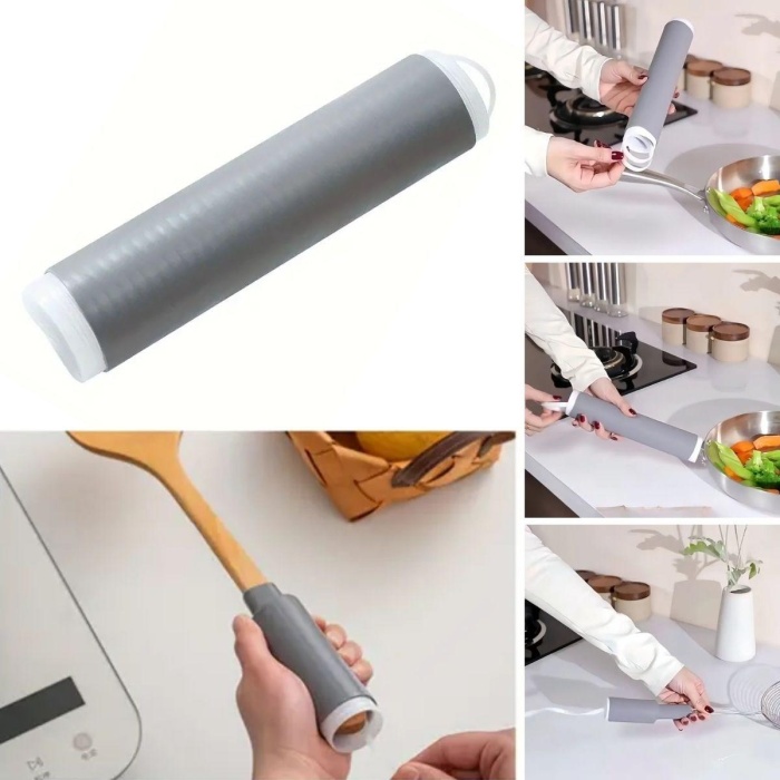 Isıya Dayanıklı Silikon Kauçuk Tencere,kapı Tutma Kılıfı Kendinden Küçülen,her Sapa Uyumlu Tava Kulp Yalıtımı 12-15 Cm (4915) Go-53-vice/(1395)