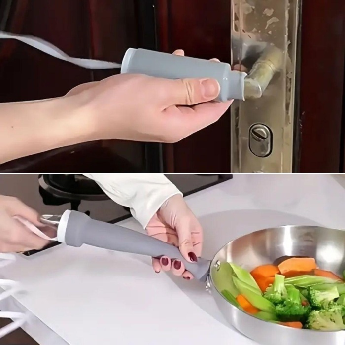 Isıya Dayanıklı Silikon Kauçuk Tencere,kapı Tutma Kılıfı Kendinden Küçülen,her Sapa Uyumlu Tava Kulp Yalıtımı 12-15 Cm (4915) Go-53-vice/(1395)