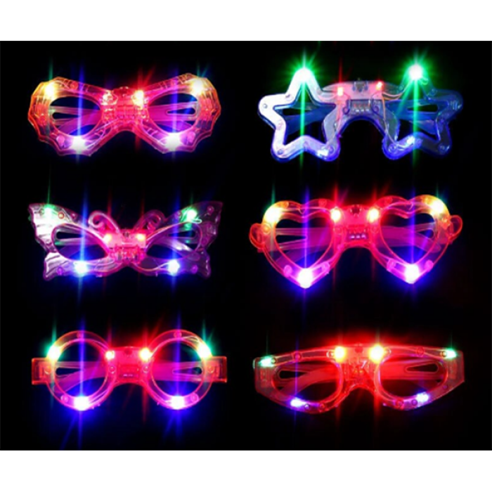 Led Işıklı Karışık 6 Model Yanar Söner Parti Gözlüğü 6 Adet (4915) Go-53-vice/(1395)