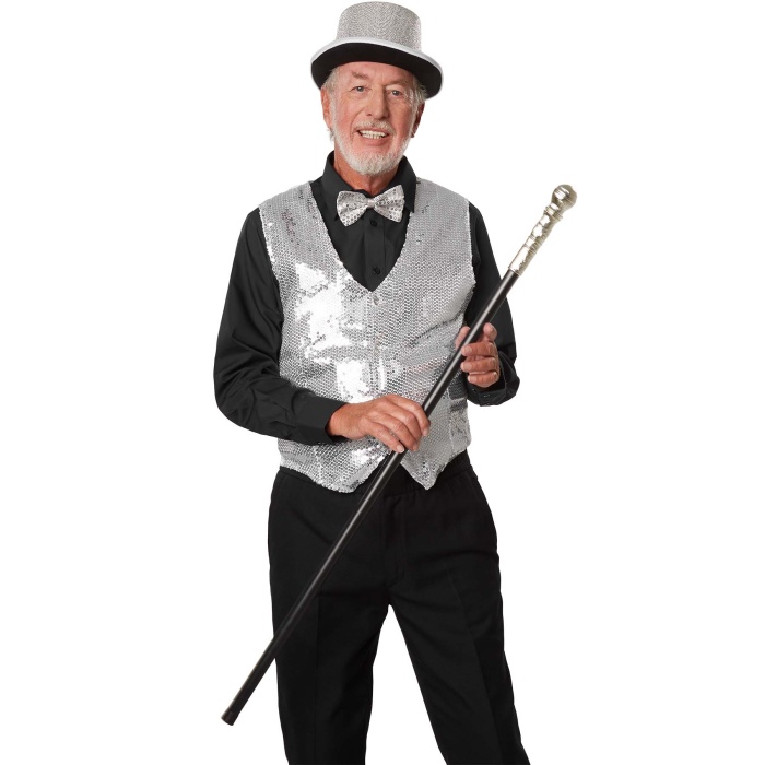 Gece Işıltısı Gümüş Payetli Pullu Papyon 7x2 Cm (4915) Go-53-vice/(1395)