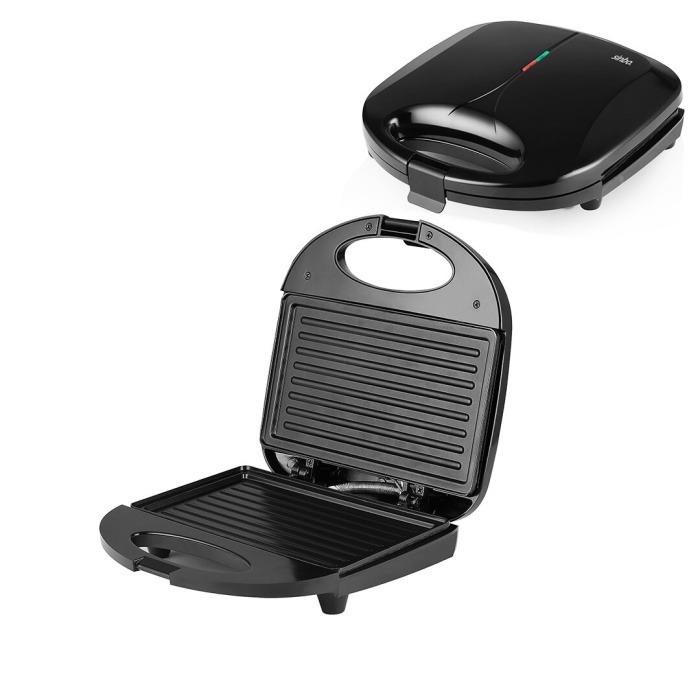 Mini Elektrikli Tost Makinesi 2 Dilim  Yapışmaz Yüzey - Kilitlenebilir Kapak 750w Ssm-2588 (4915) Go-53-vice/(1395)