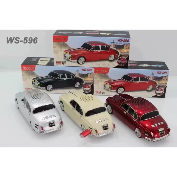 Ws-596 Araba Görünümlü Kablosuz Bluetooth Hoparlör Siyah (4915) Go-53-vice/(1395)