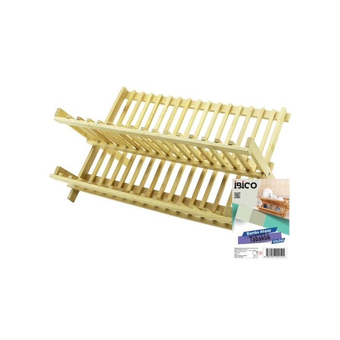 Ahşap Bambu Bulaşık - Tabaklık Tezgah Üstü 43x43cm (4915) Go-53-vice/(1395)