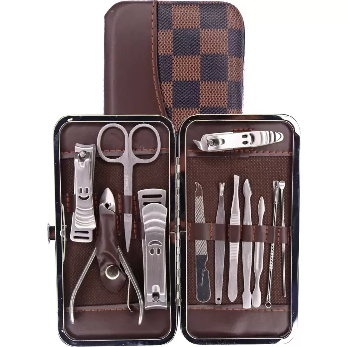 Tırnak Makası Tırnak Bakım Seti Deri Çantalı 12 Parça Set (4915) Go-53-vice/(1395)