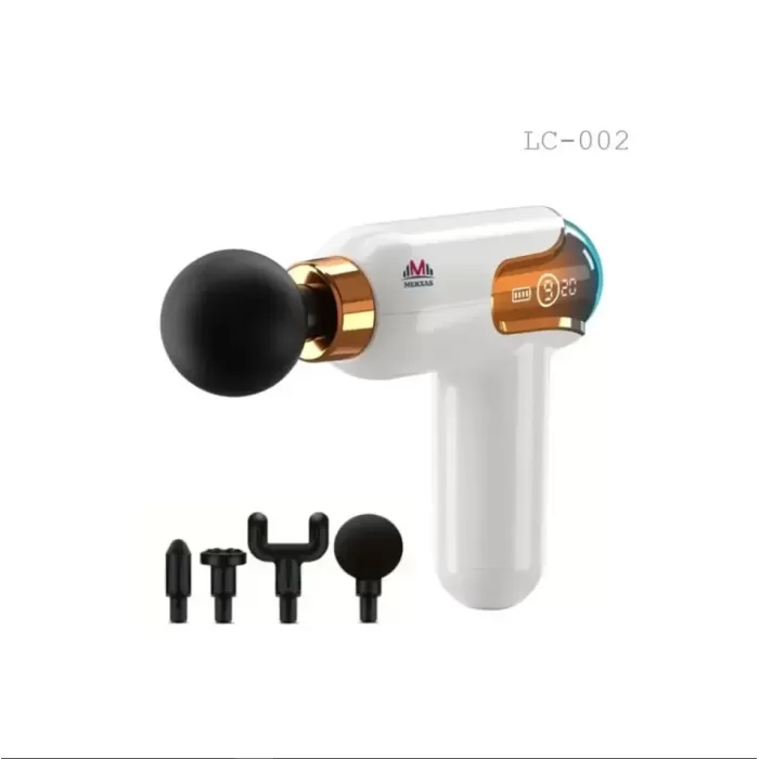 Yeni Nesil Darbeli Titreşimli Şarjlı Sporcu Masaj Tabancası 4 Başlıklı Lc-002 (4915) Go-53-vice/(1395)
