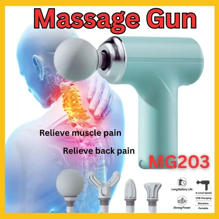 Masaj Tabancası Darbeli Titreşimli 4 Başlıklı Profesyonel Şarjlı Mini Masaj Aleti (4915) Go-53-vice/(1395)