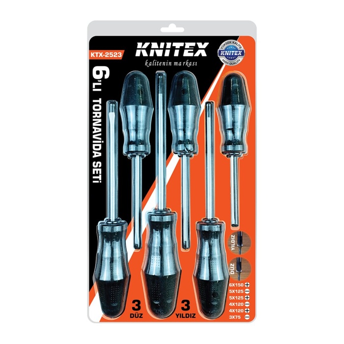 6pcs Tornavida Seti  6x150 Yıldız - 5x125 Düz-yıldız - 4x120 Düz-yıldız - 3x75 Düz (4915) Go-53-vice/(1395)