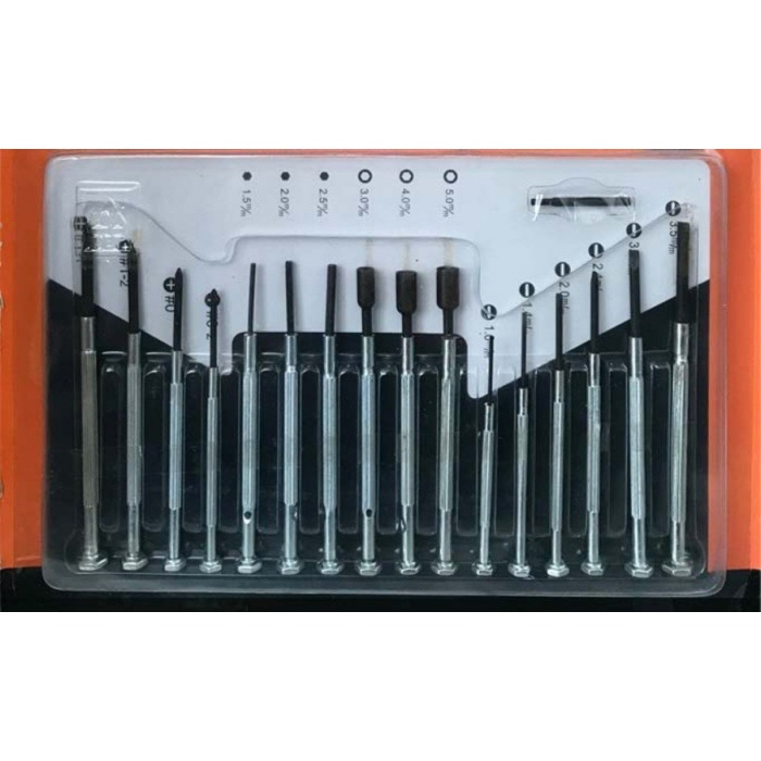 16 Parça Hassas Tornavida Seti Saatçi Ve Telefoncu Tornavidası (4915) Go-53-vice/(1395)