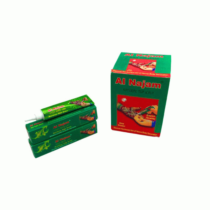 12 Adet Al Najam Kırmızı Tüp Kına 30gr (4915) Go-53-vice/(1395)