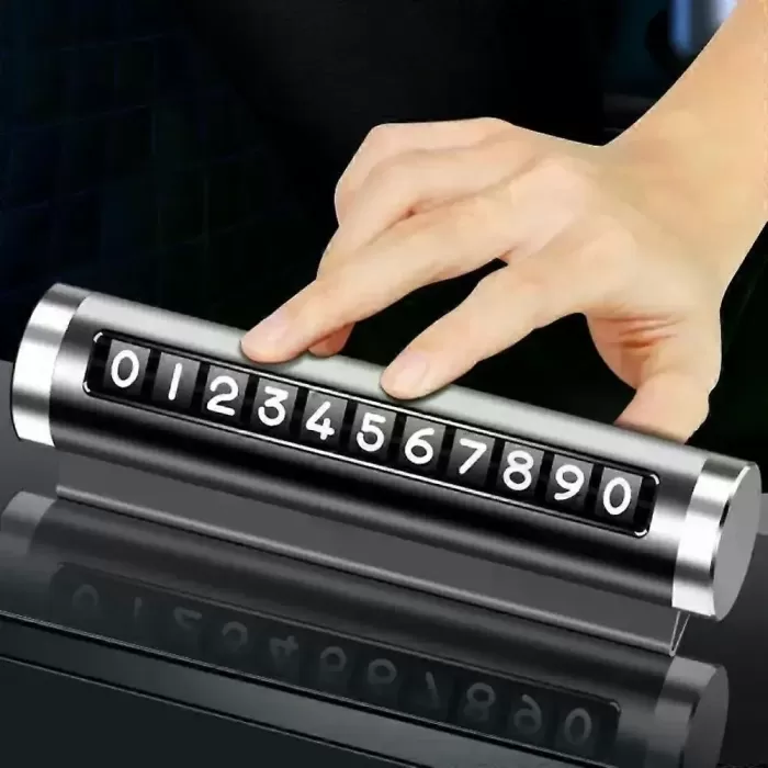 Telefon Numarası Plaka Silindiri Ayarı Renkli Metal Alüminyum Araba Geçici Park Kartı Evrensel Moda Oto Aksesuarları (4915) Go-53-vice/(1395)