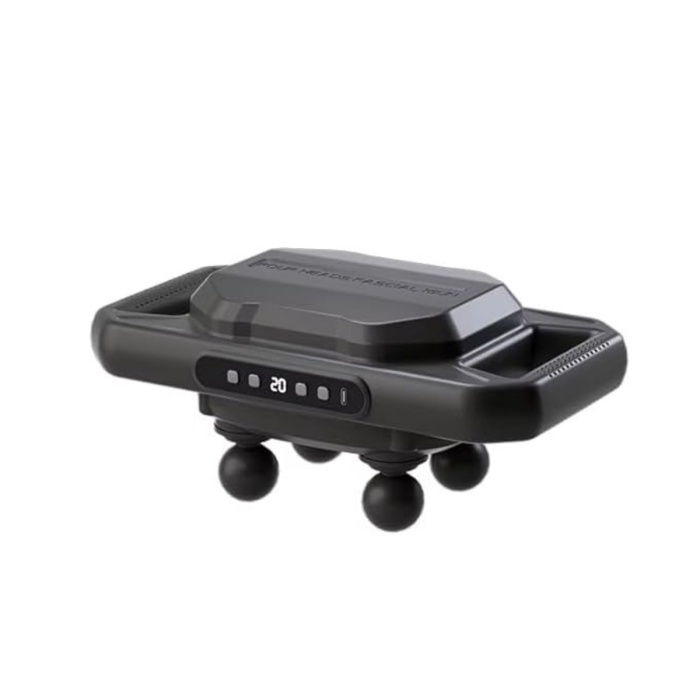 4 Başlıklı Masaj Tabancası – 12w Derin Doku &amp;amp; Kas Ağrısı Giderici, 20 Seviye &amp;amp; 6 Mod - Siyah (4915) Go-53-vice/(1395)