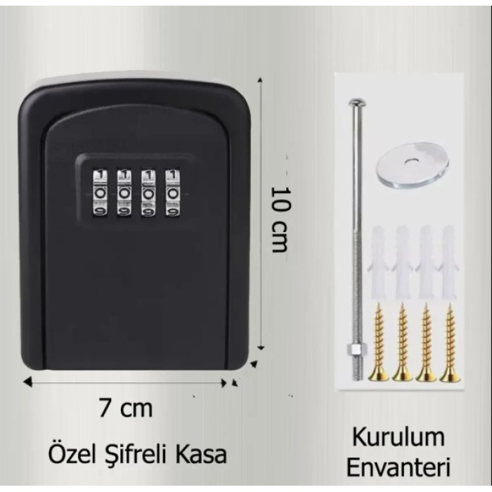Şifreli Anahtar Ve Eşya Saklama Güvenlik Kasası (4915) Go-53-vice/(1395)