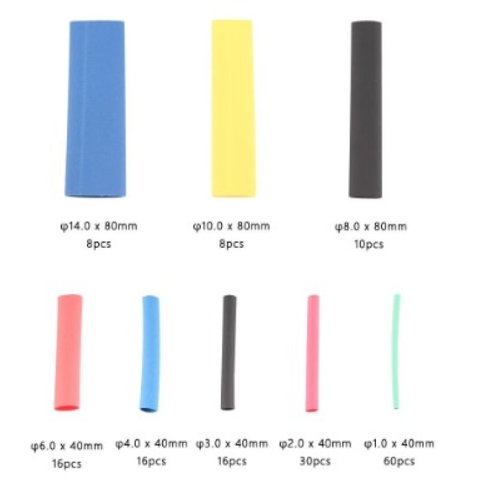 164 Parça Set Isıyla Daralan Makaron Kablo Koruyucu Kılıf (4915) Go-53-vice/(1395)