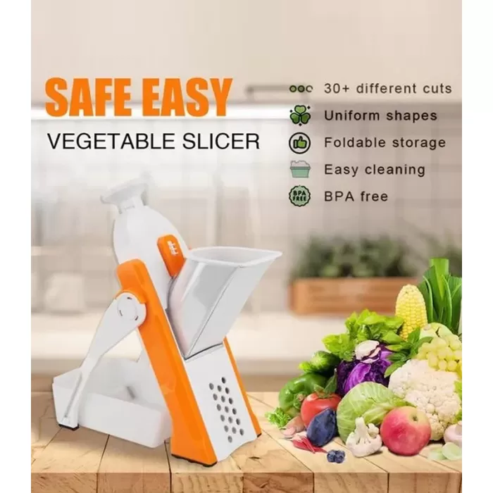 Çok Amaçlı Basmalı Sebze Dilimleyici Doğrayıcı Mandolin Brava Spring Slicer Kitchenmate (4915) Go-53-vice/(1395)