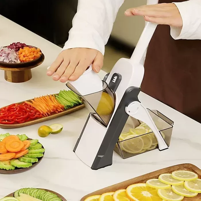Çok Amaçlı Basmalı Sebze Dilimleyici Doğrayıcı Mandolin Brava Spring Slicer Kitchenmate (4915) Go-53-vice/(1395)