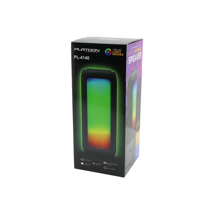 8 İnç Speaker Hoparlör Bluetooth Wıreless Speaker 5 Farklı Işıklı Usb - Bluetooht - Dc 5v  Pl-4140 (4915) Go-53-vice/(1395)