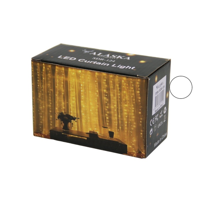 Beyaz 3x3mt Usb - Kumandalı Tel Perde Led - Dekor Lamba (4915)