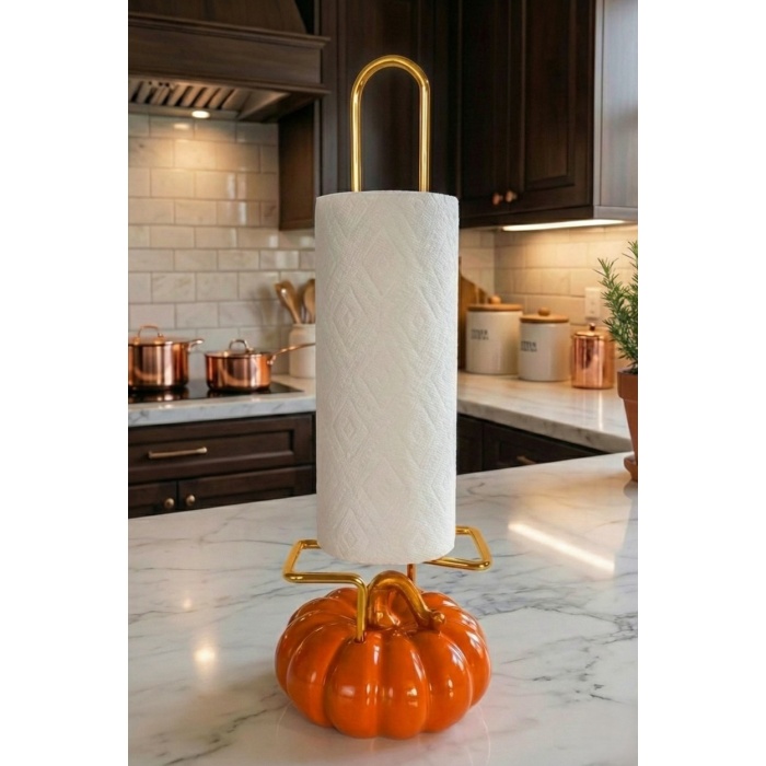 Dekoratif Turuncu Kabaklı Havluluk 34x12 Cm (4915)