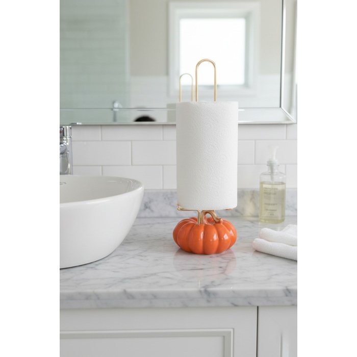 Dekoratif Turuncu Kabaklı Havluluk 34x12 Cm (4915)