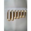 3 Çift Gold Renk Minimal Halka Kararmaz Çelik Küpe