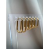 3 Çift Gold Renk Minimal Halka Kararmaz Çelik Küpe