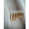 3 Çift Gold Renk Minimal Halka Kararmaz Çelik Küpe