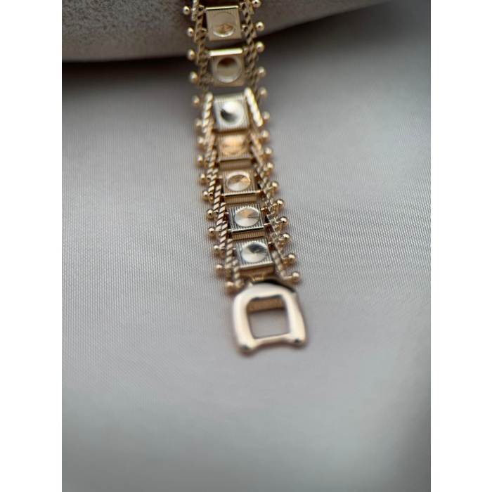Rose Gold Kararmaz Çelik Kadın Bileklik Kare Detaylı
