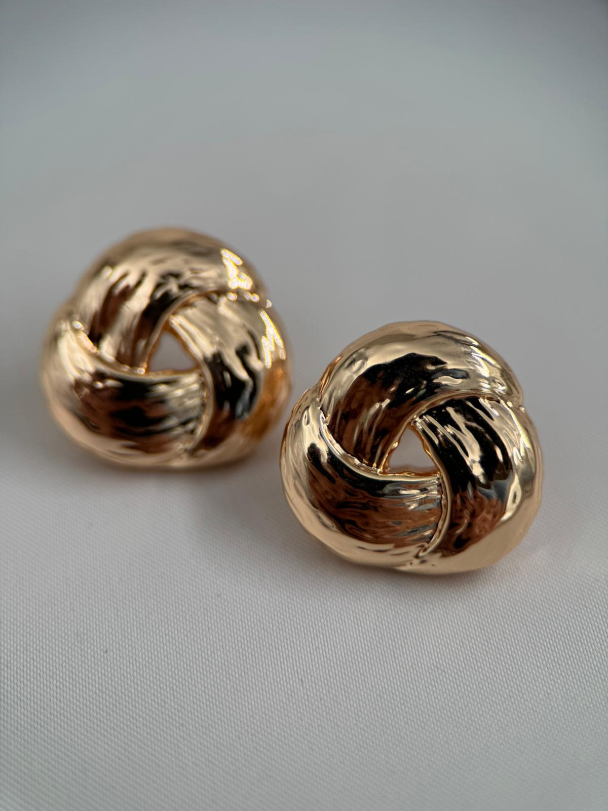 Kadın Rose Gold Düğüm Formlu VIP Küpe