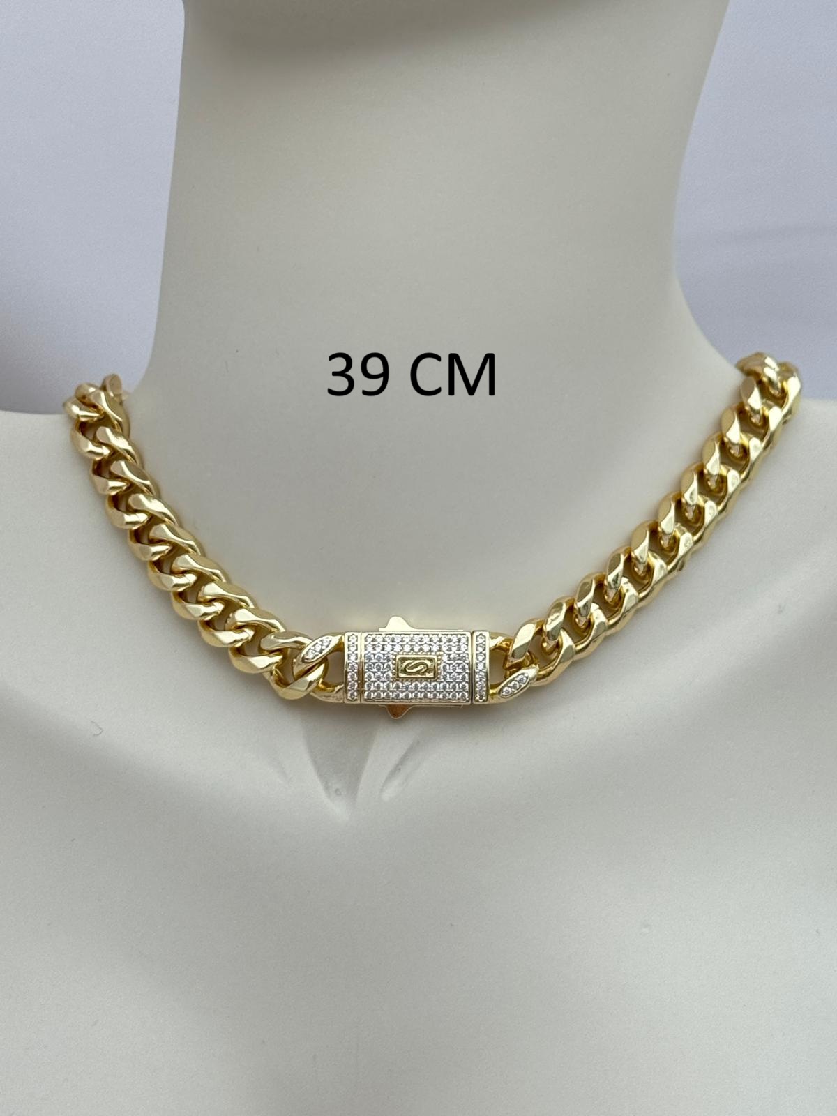 Gold Renk 39CM Kararmaz Çelik Kalın Gurmet Zincir Kolye