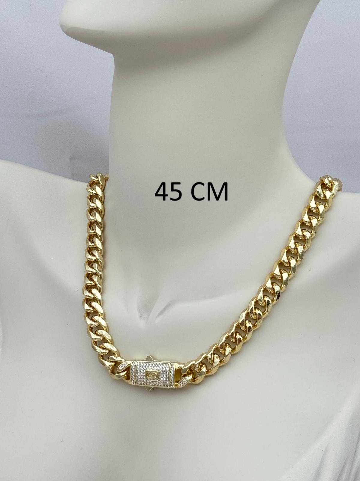 Gold Renk 45CM Kararmaz Çelik Kalın Gurmet Zincir Kolye